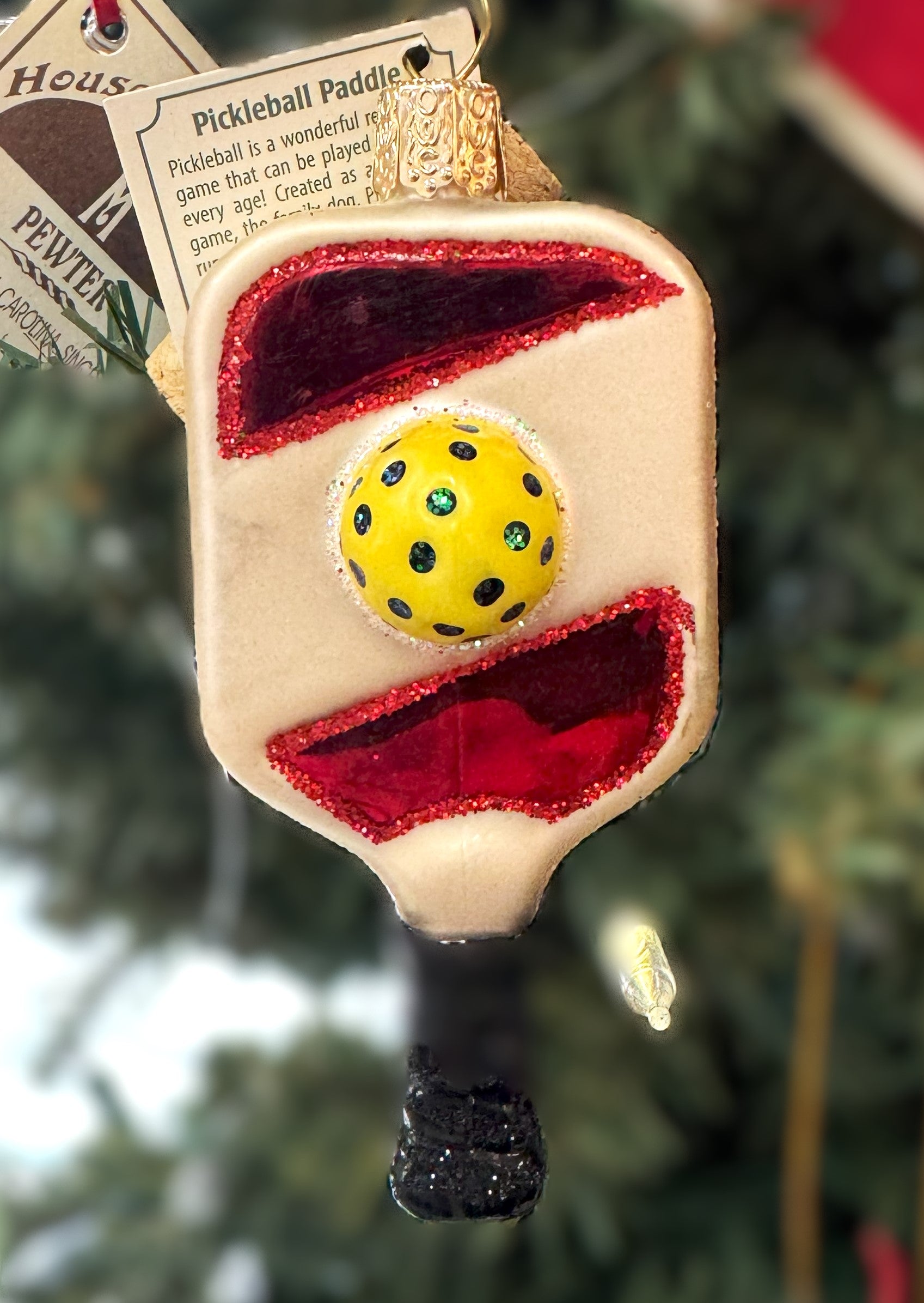 Old World Christmas - Pickleball Paddle Holiday Ornament