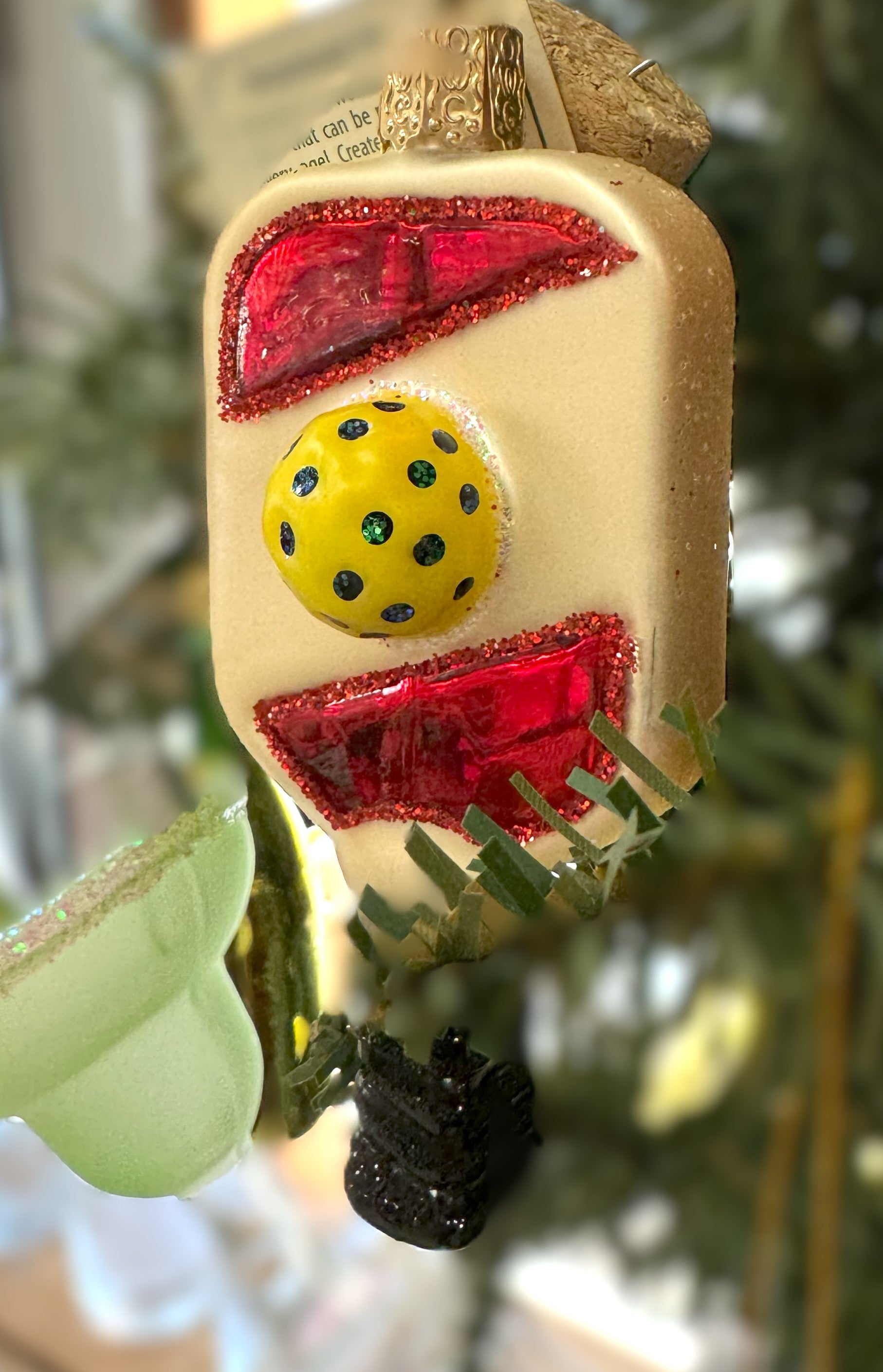 Old World Christmas - Pickleball Paddle Holiday Ornament