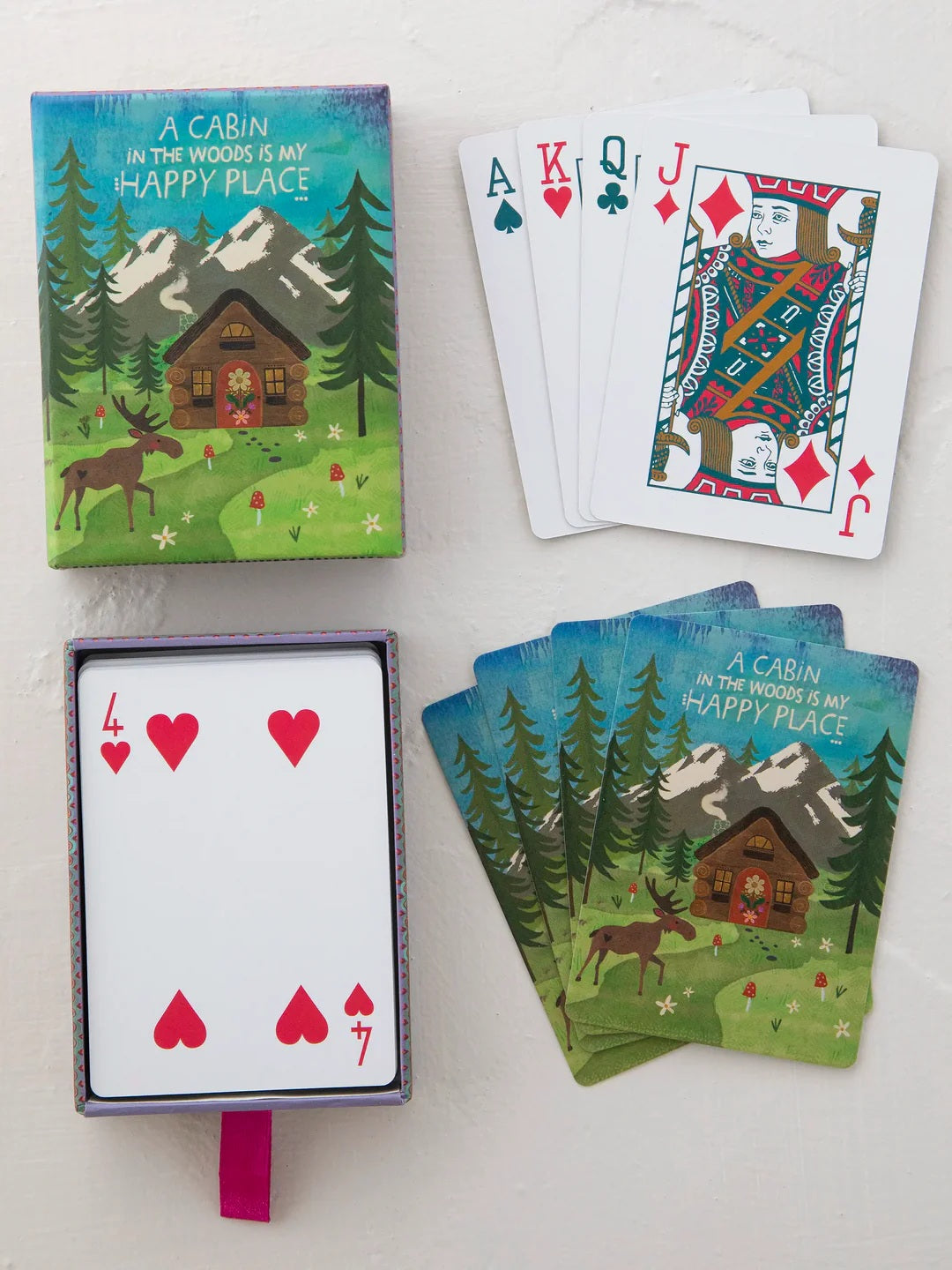 Natural Life - A Cabin In The Woods Is My Happy Place Playing Cards