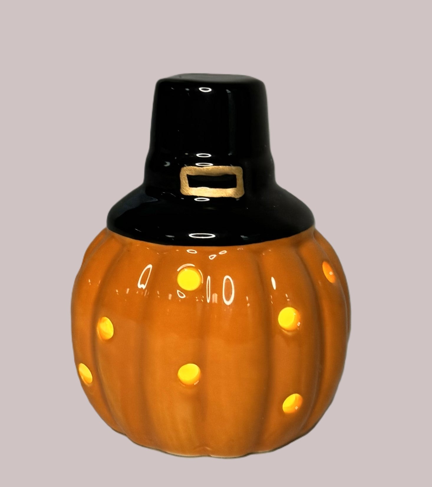 Mud Pie - Pumpkin Pilgrim Light Up Sitter