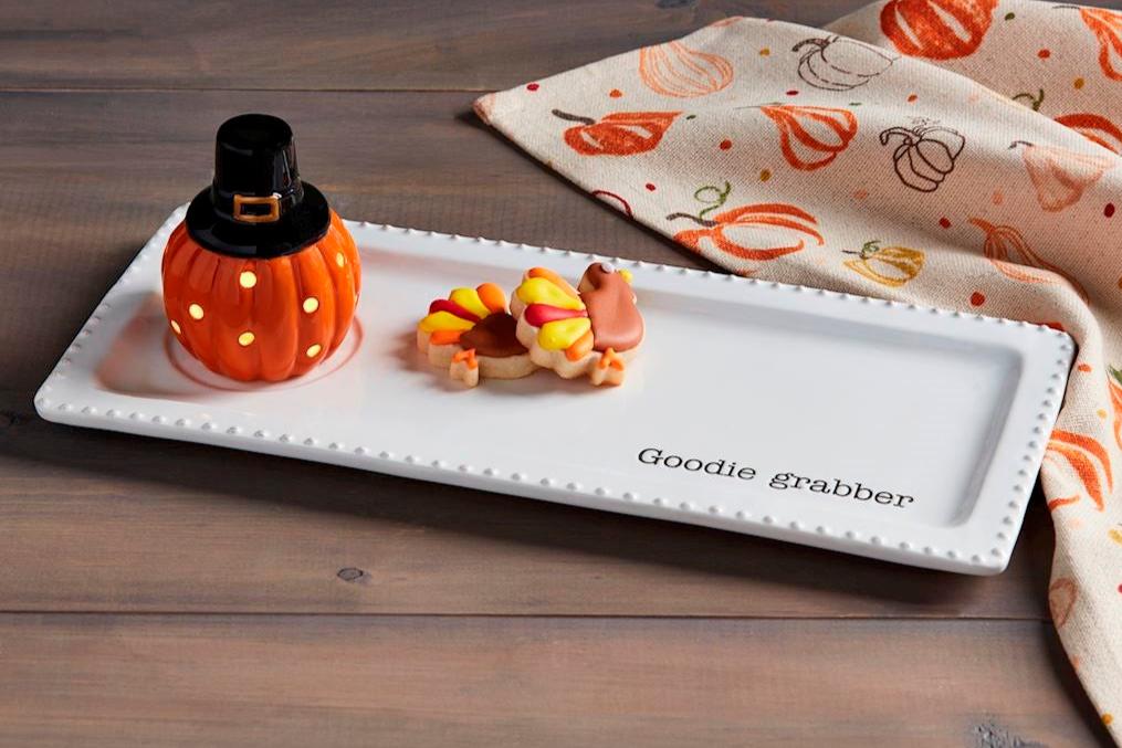 Mud Pie - Pumpkin Pilgrim Light Up Sitter