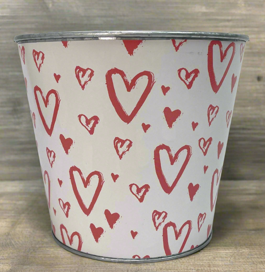 Jenny's Hearts Valentines Day Gift Tin Basket