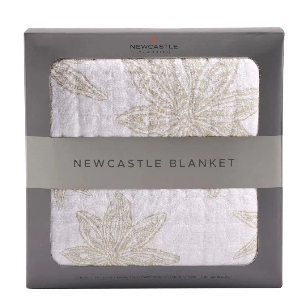 Newcastle Classics Boho Fields Cotton Muslin Blanket | Jenny's Gift Baskets Newcastle Classics