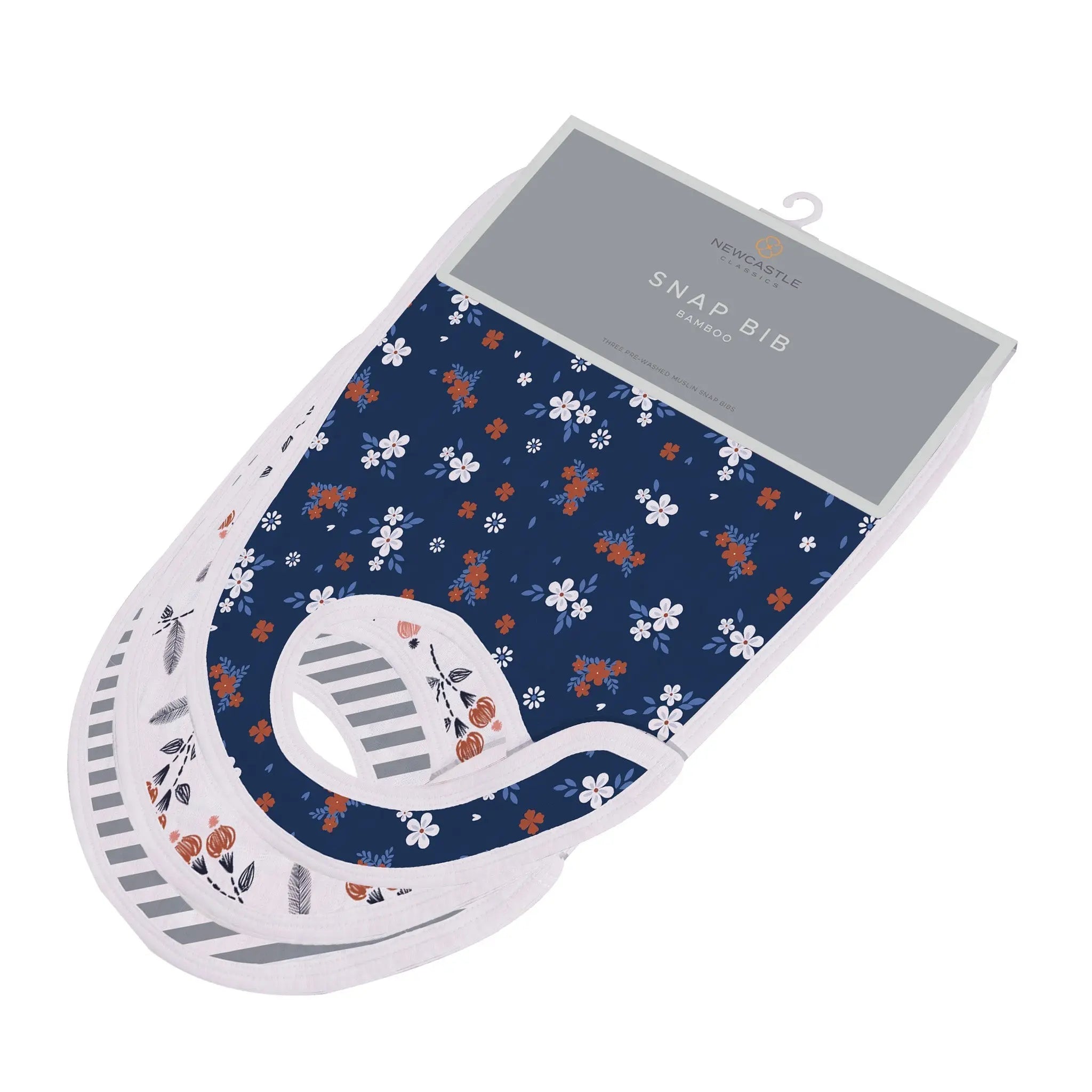 Blooms Floral Snap Bib Set of 3 Newcastle Classics