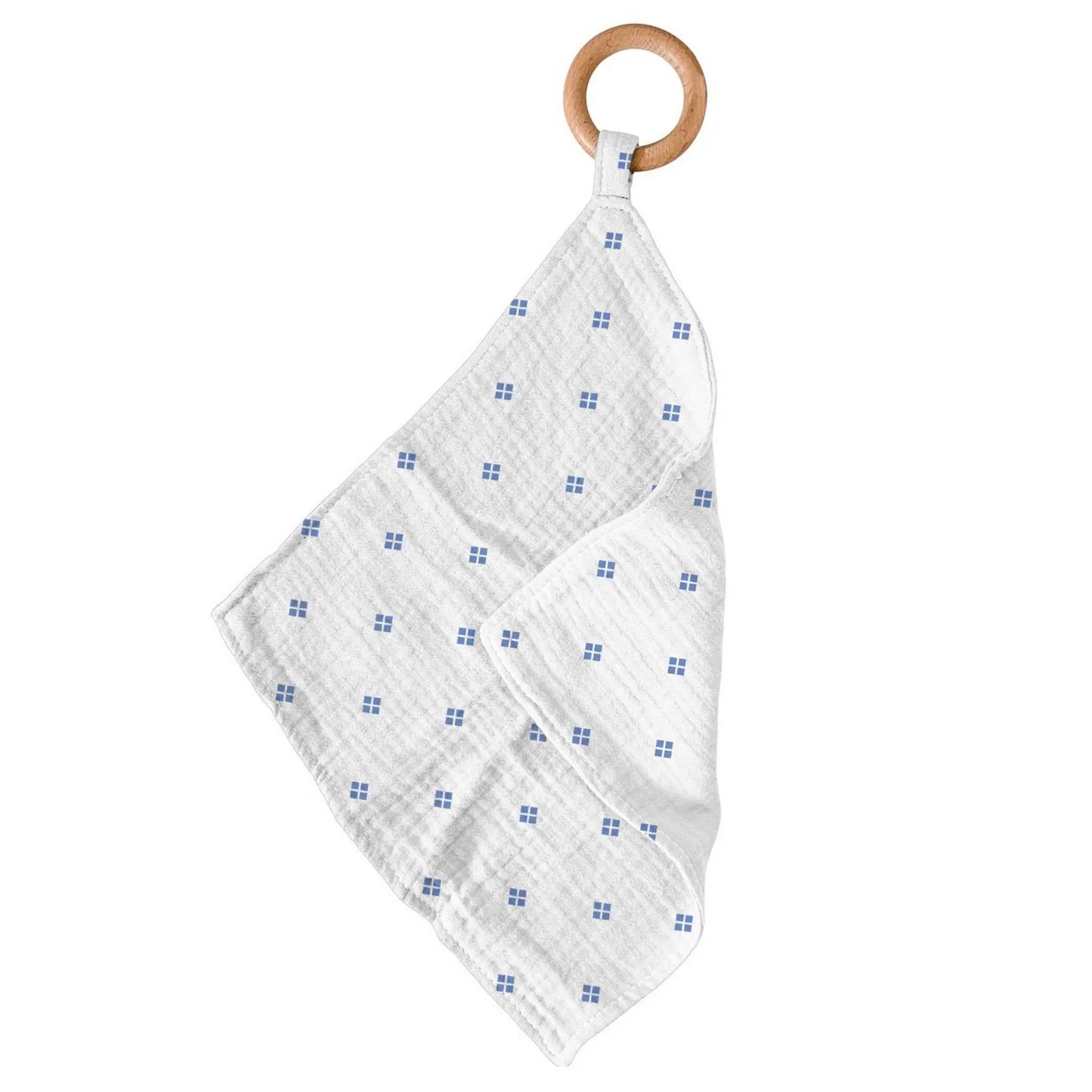 Periwinkle Diamond Polka Dot Bamboo Newcastle Teether Newcastle Classics