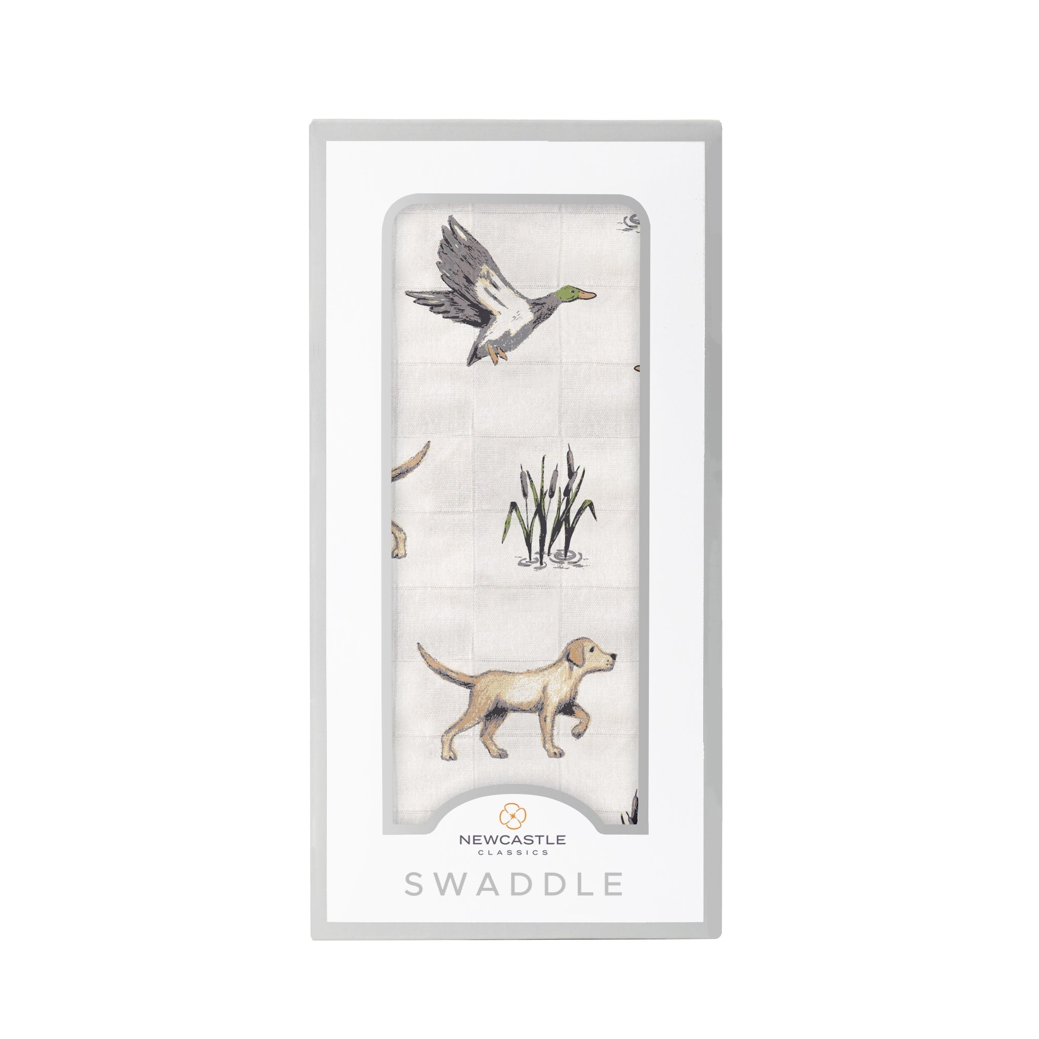 Lab and Ducks Bamboo Swaddle