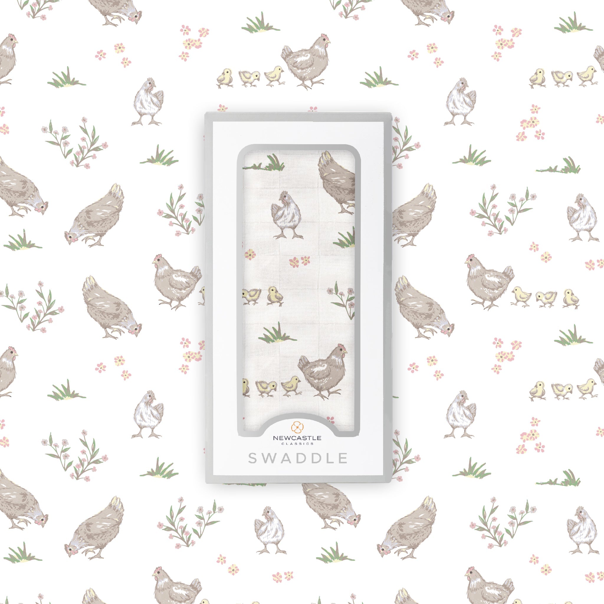 Farm Chickens Bamboo Swaddle