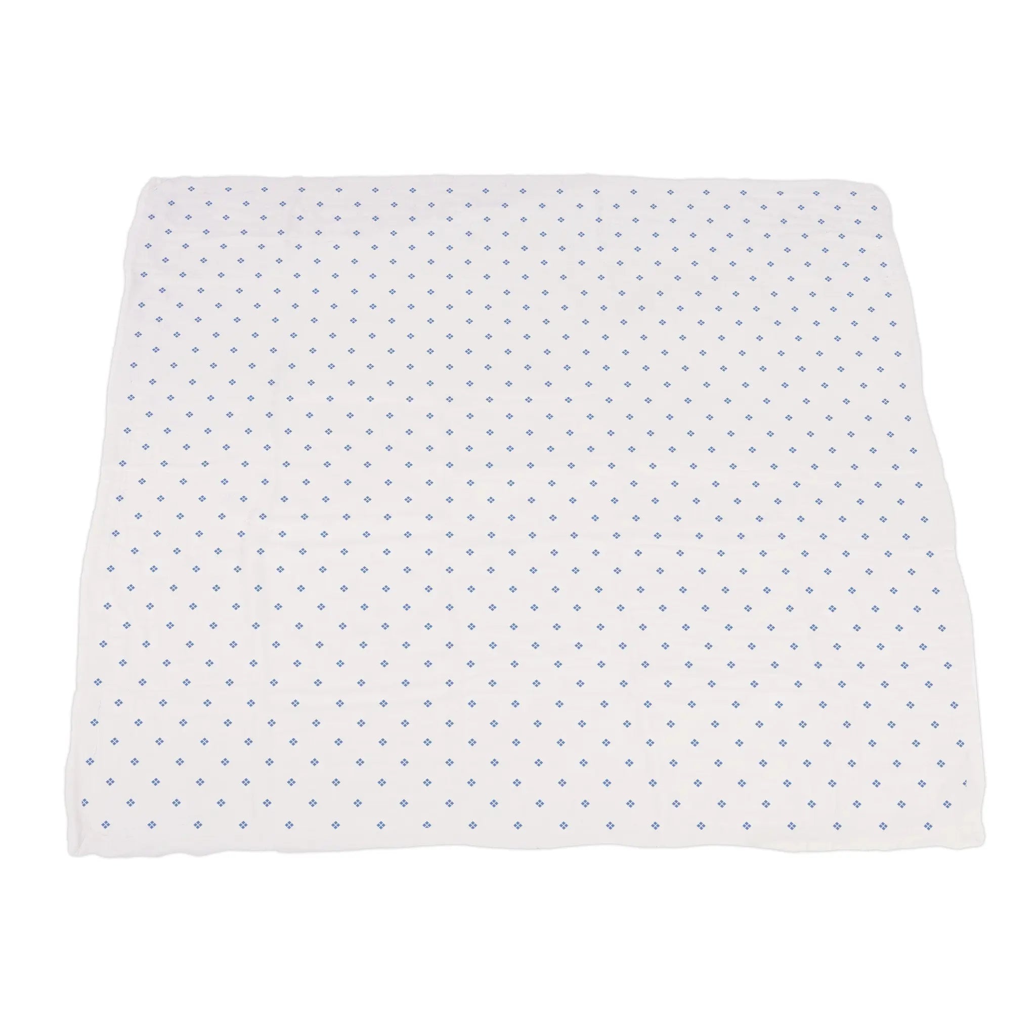 Powder Pink Bunnies and Periwinkle Diamond Polka Dot Bamboo Newcastle Blanket