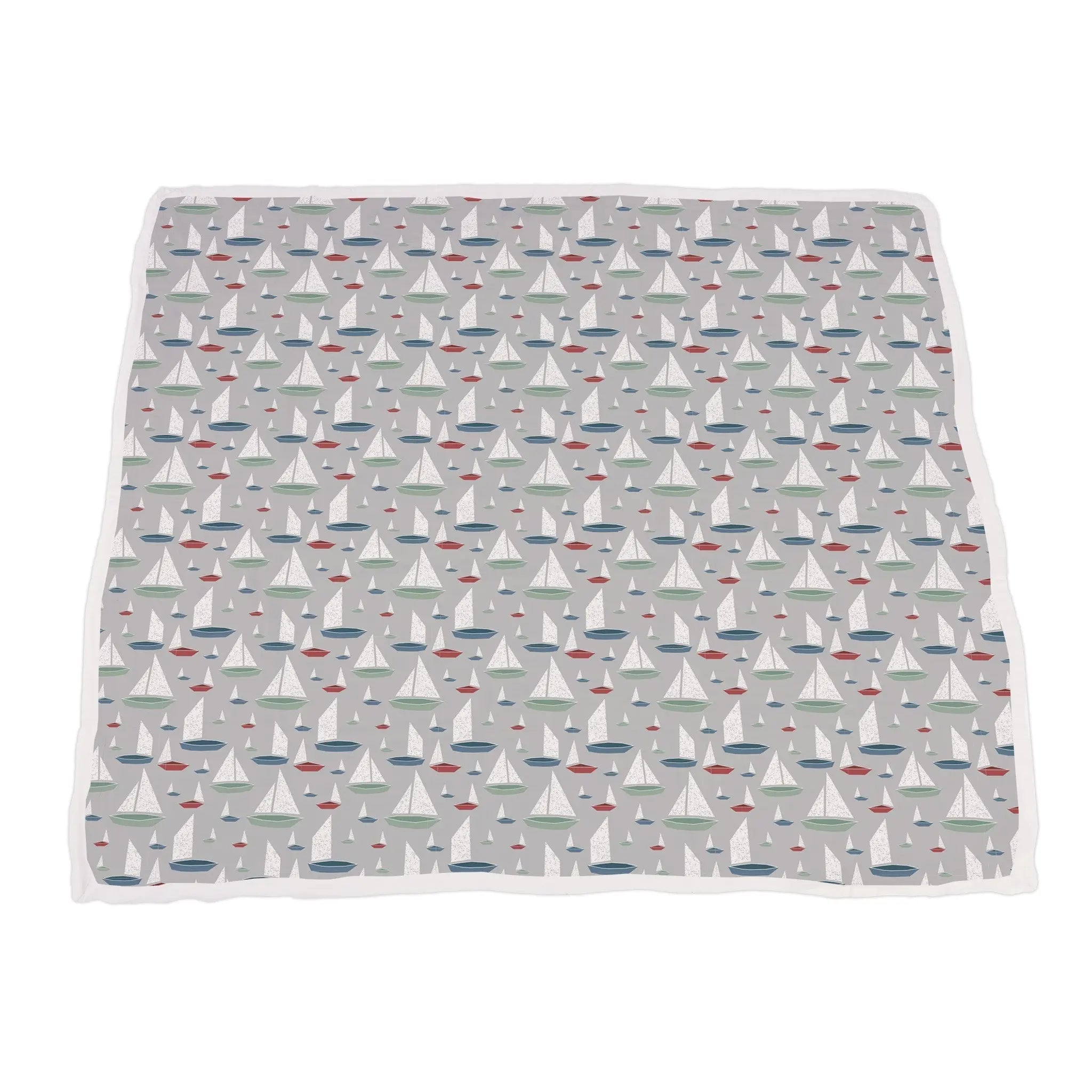 Blue Shadow Whales and Marina Sailboats Bamboo Newcastle Blanket