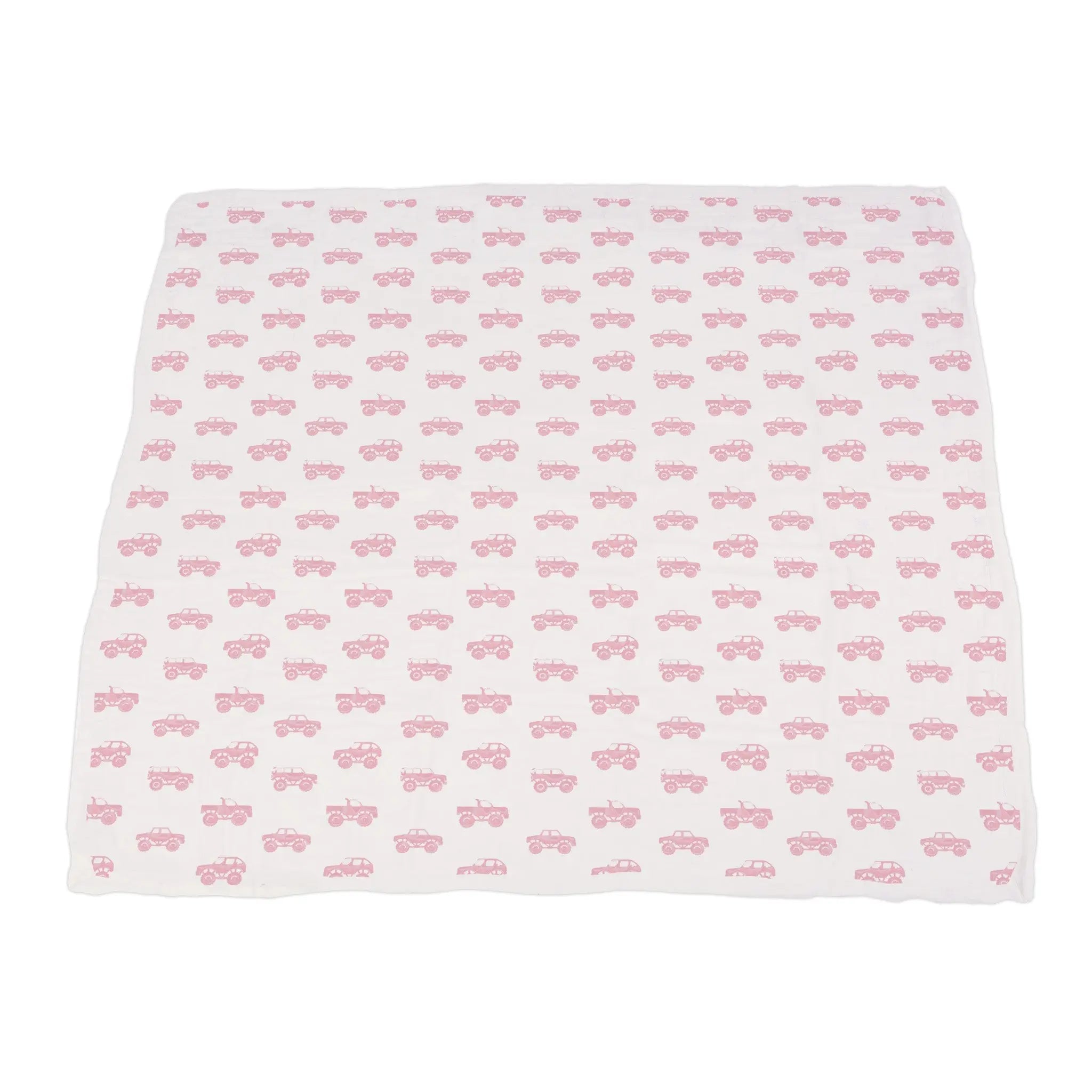 Pink Monster Trucks & Pink Polka Dot Bamboo Newcastle Blanket