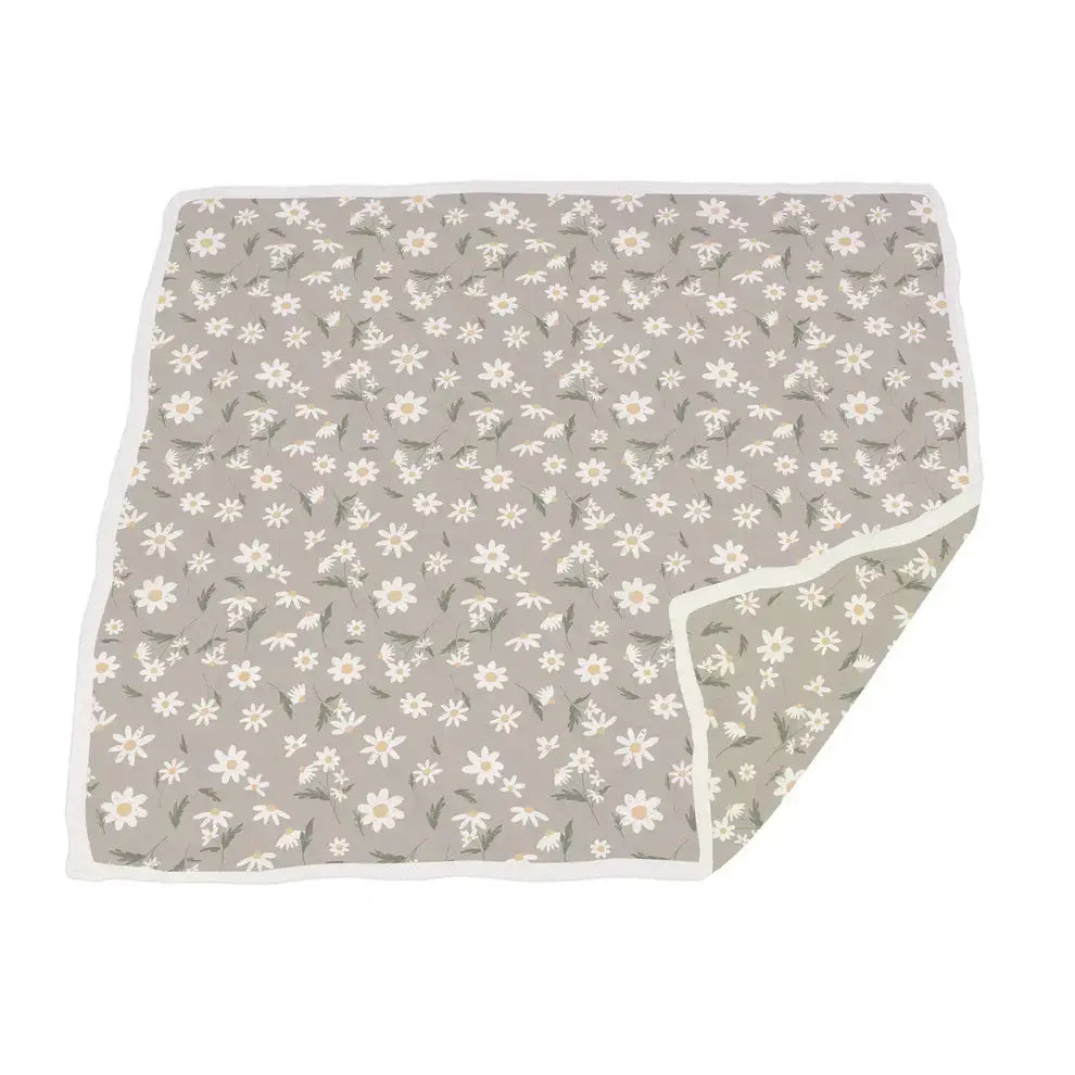 Newcastle Classics White Daisy Bamboo Muslin Blanket | Jenny's Gift Baskets