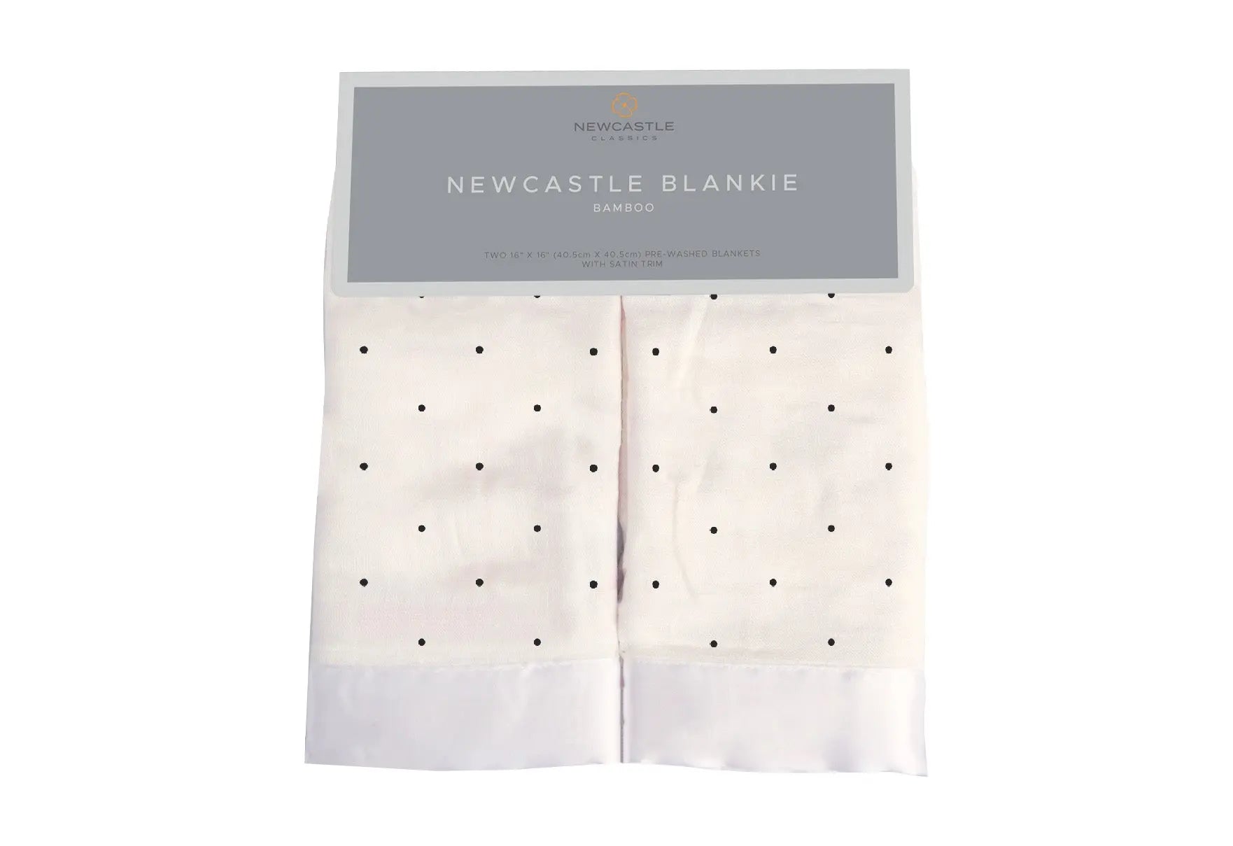 Black and White Polka Dot Bamboo Newcastle Blankie