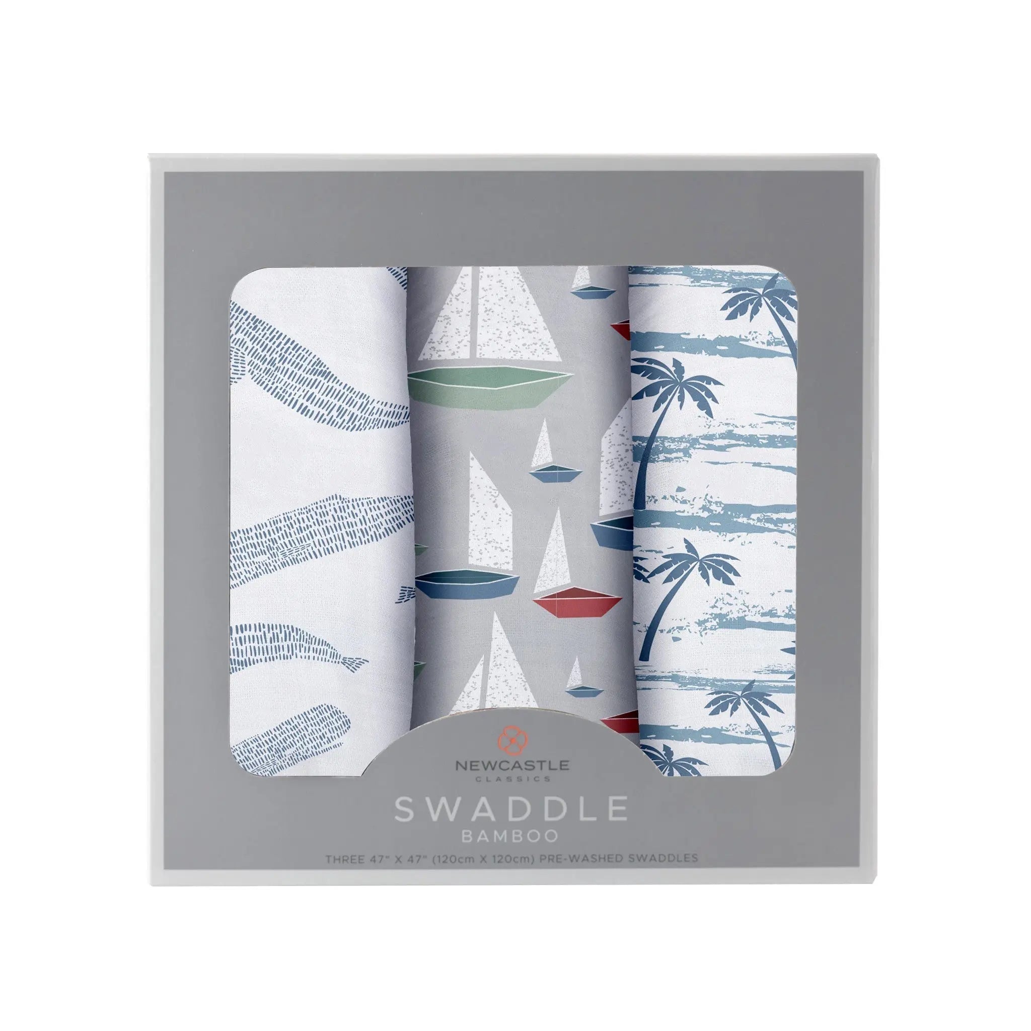 Ocean Tides Bamboo Swaddle 3 Pack Newcastle Classics