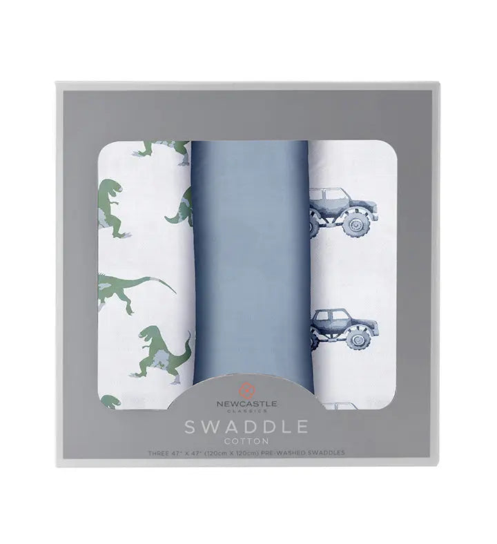 Rough Terrain Cotton Swaddle 3 Pack Newcastle Classics