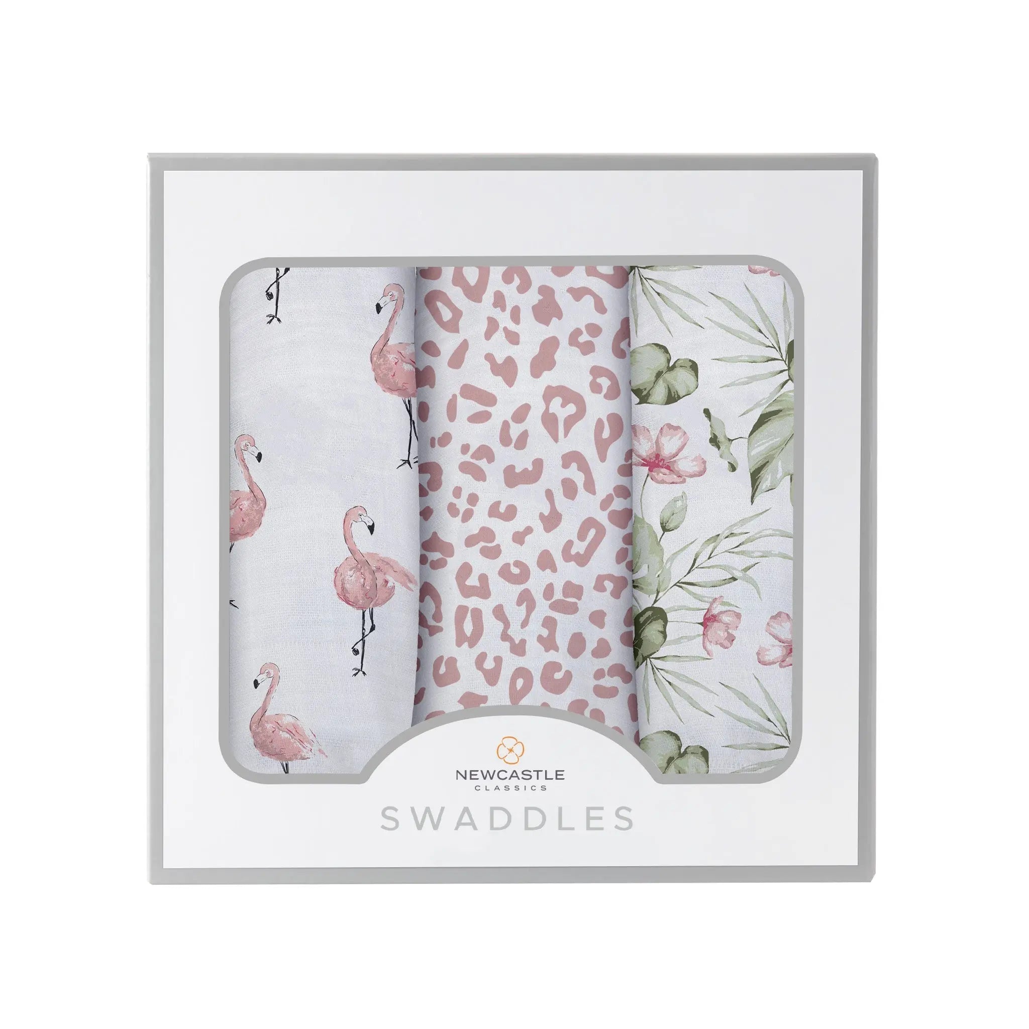 Tropical Paradise Bamboo Muslin Swaddle 3PK Newcastle Classics