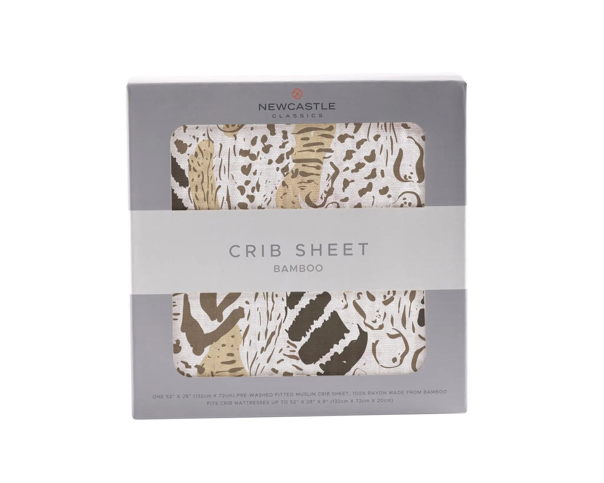 Animal Print Bamboo Muslin Crib Sheet Newcastle Classics