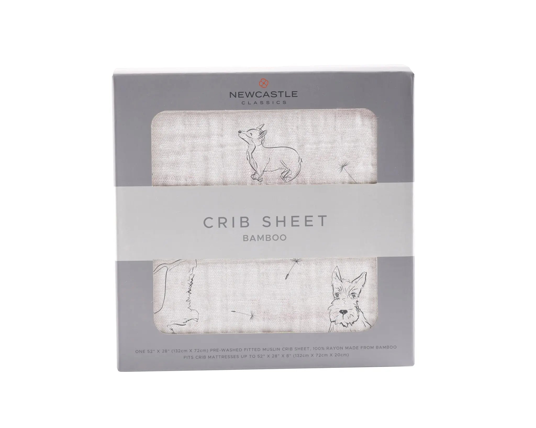 Corgi Bamboo Muslin Crib Sheet Newcastle Classics