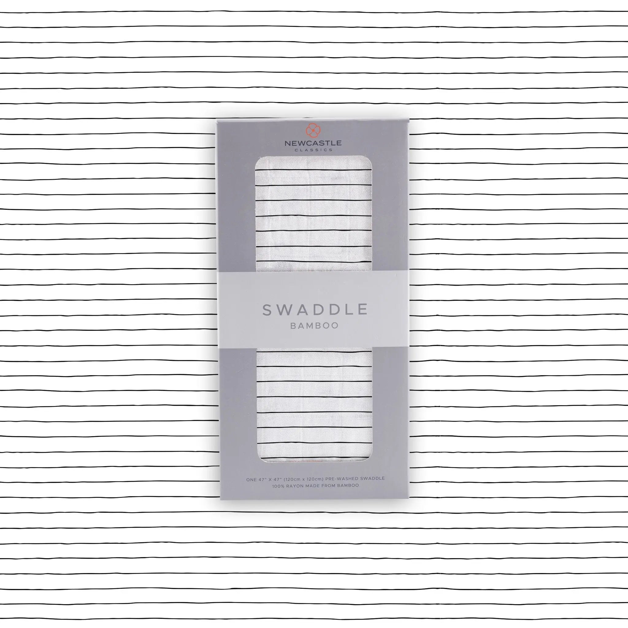 Pencil Stripe Bamboo Swaddle