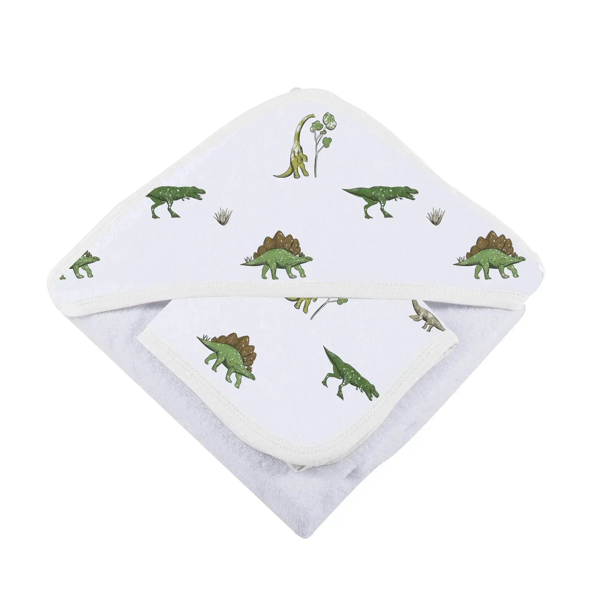 Newcastle Classics Dino Days Hooded Baby Towel & Washcloth Set
