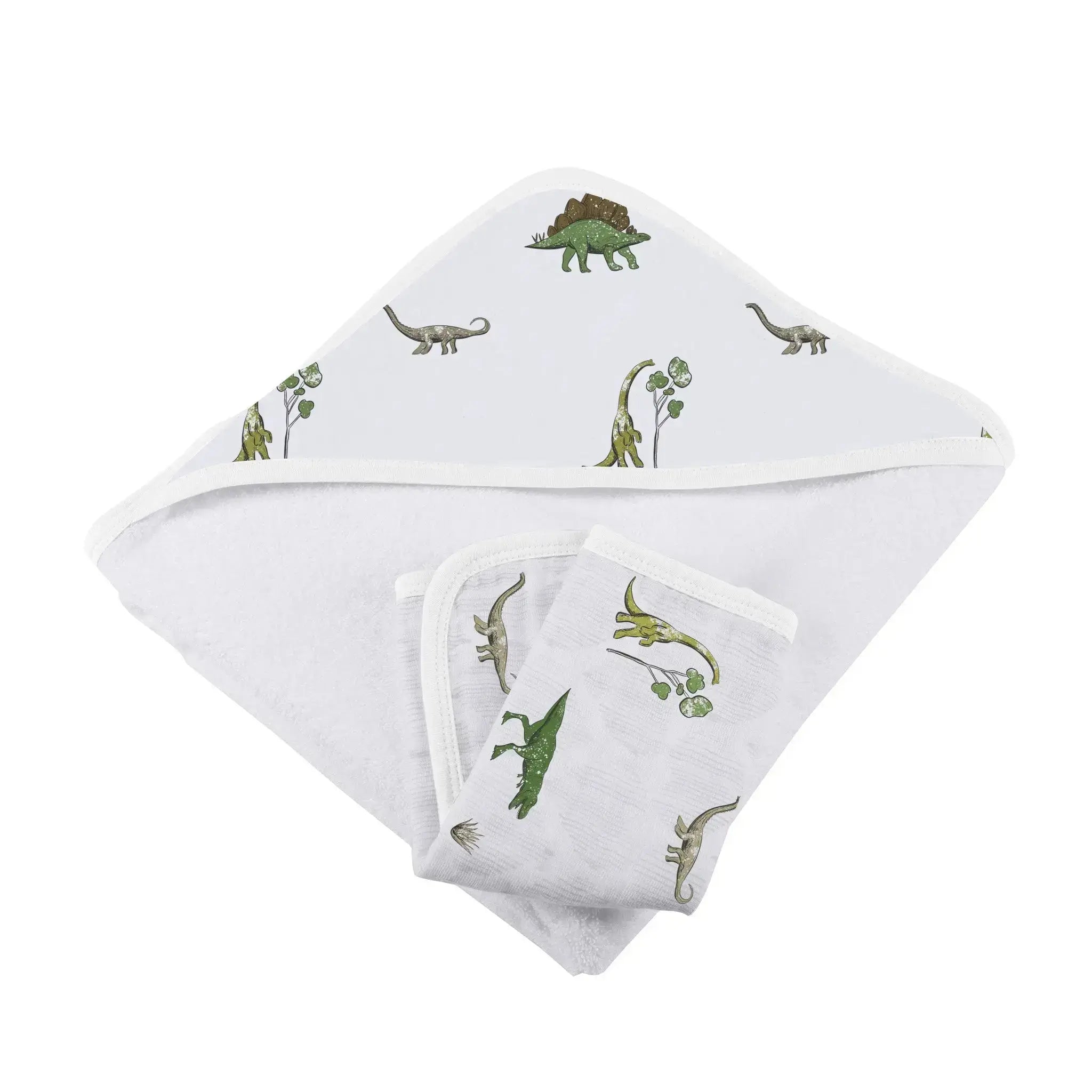 Newcastle Classics Dino Days Hooded Baby Towel & Washcloth Set