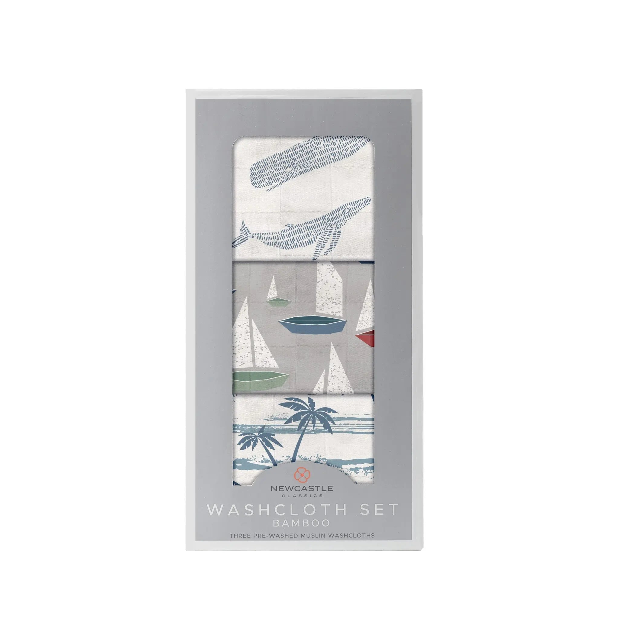 Ocean Tides Bamboo Washcloth Set of 3 Newcastle Classics