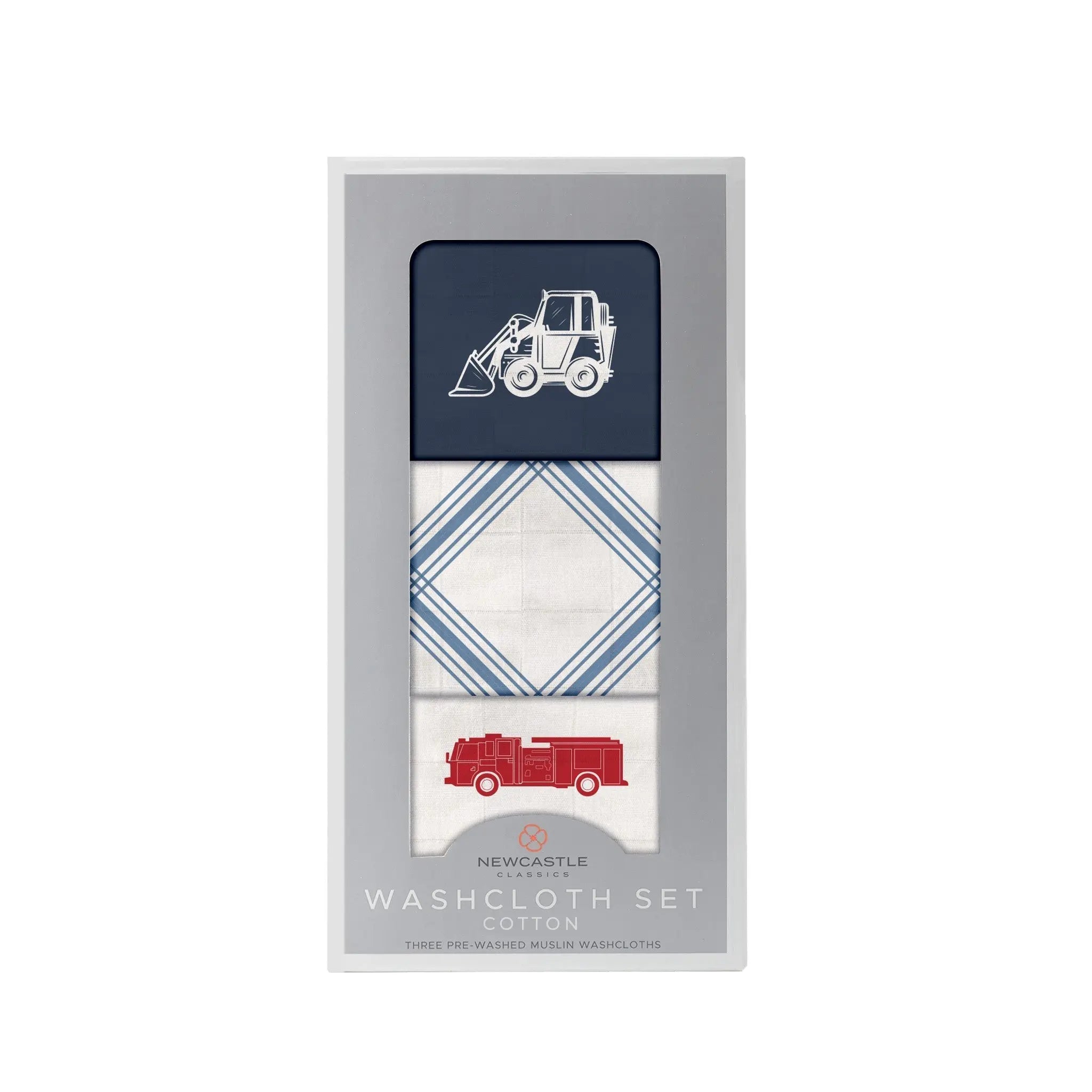 Things That Go Washcloth Set 3PK Newcastle Classics