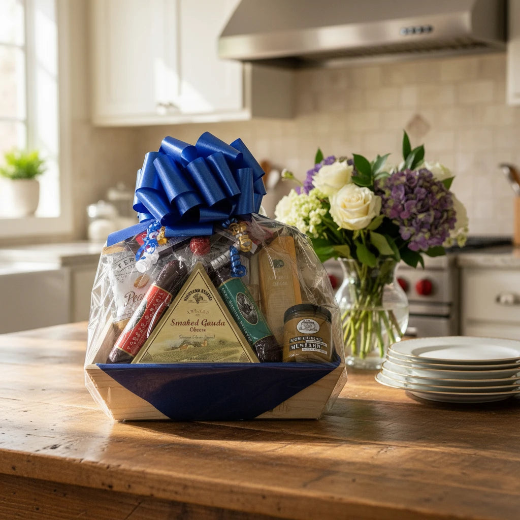 Cesta de regalo de salchichas y quesos italianos de Jenny - El más vendido 