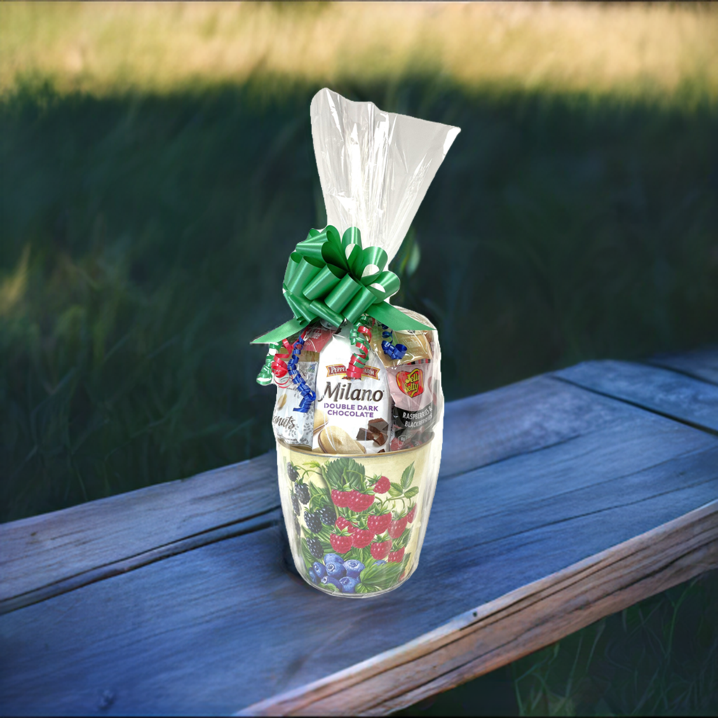 Small Berry Gift Tin Basket