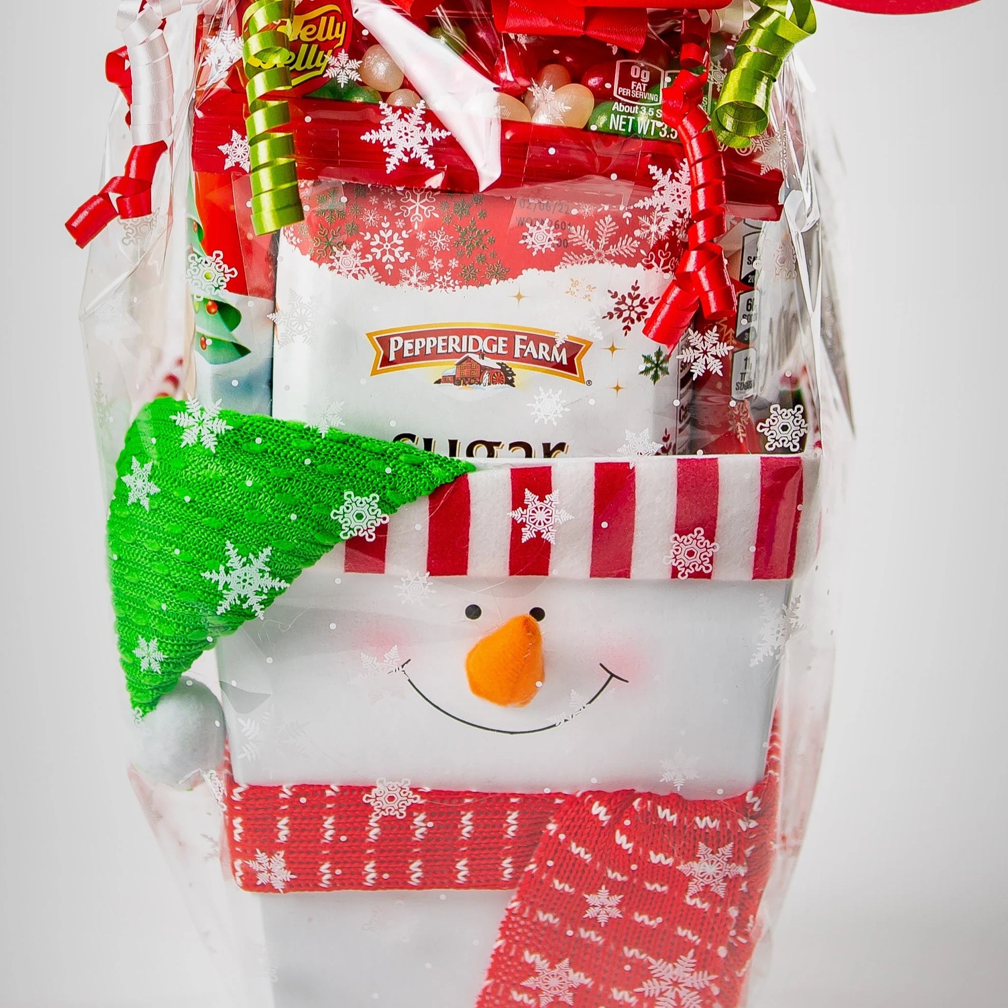 Caja de regalo navideña con muñeco de nieve - Regalo navideño