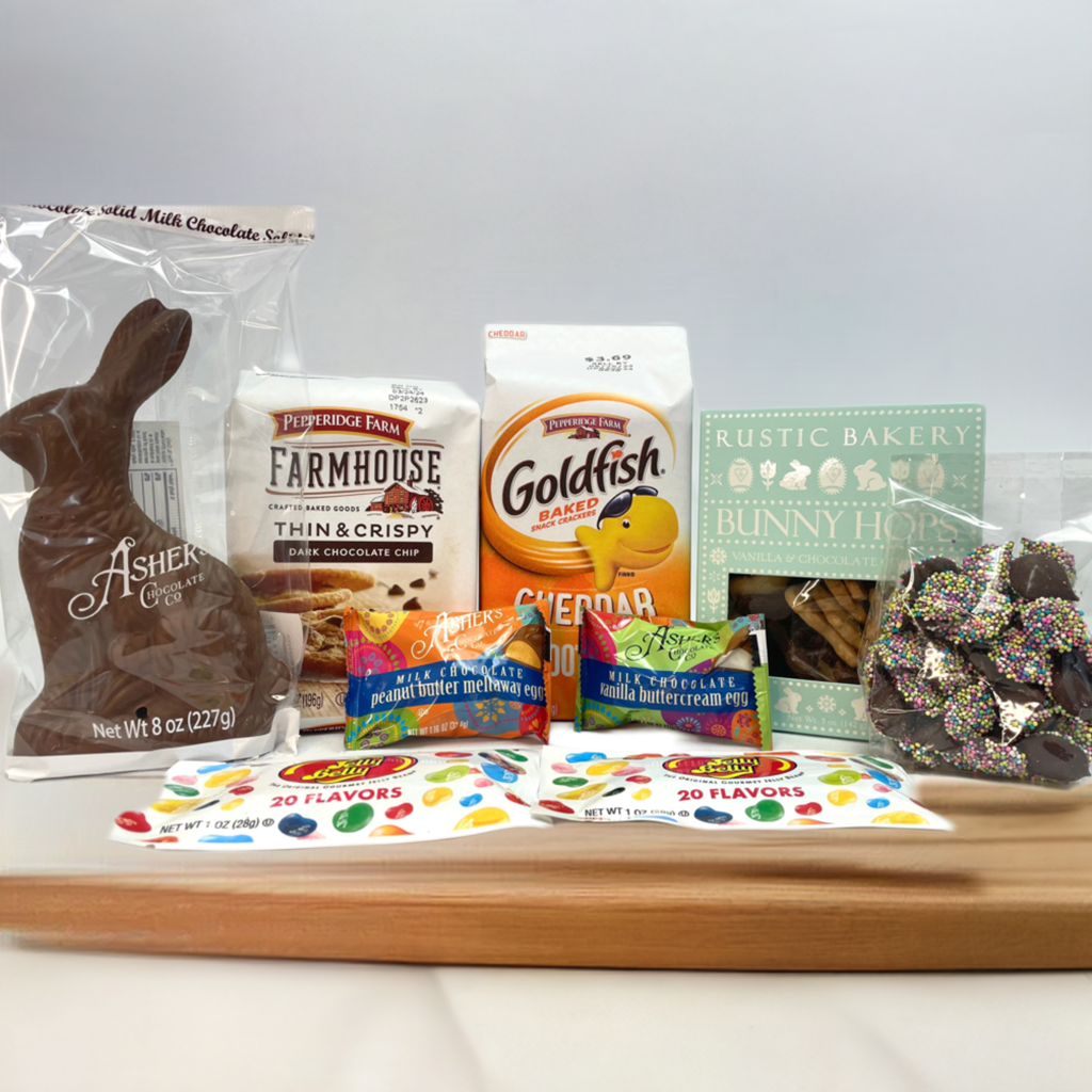 Solid Chocolate Easter Bunny Gift Basket