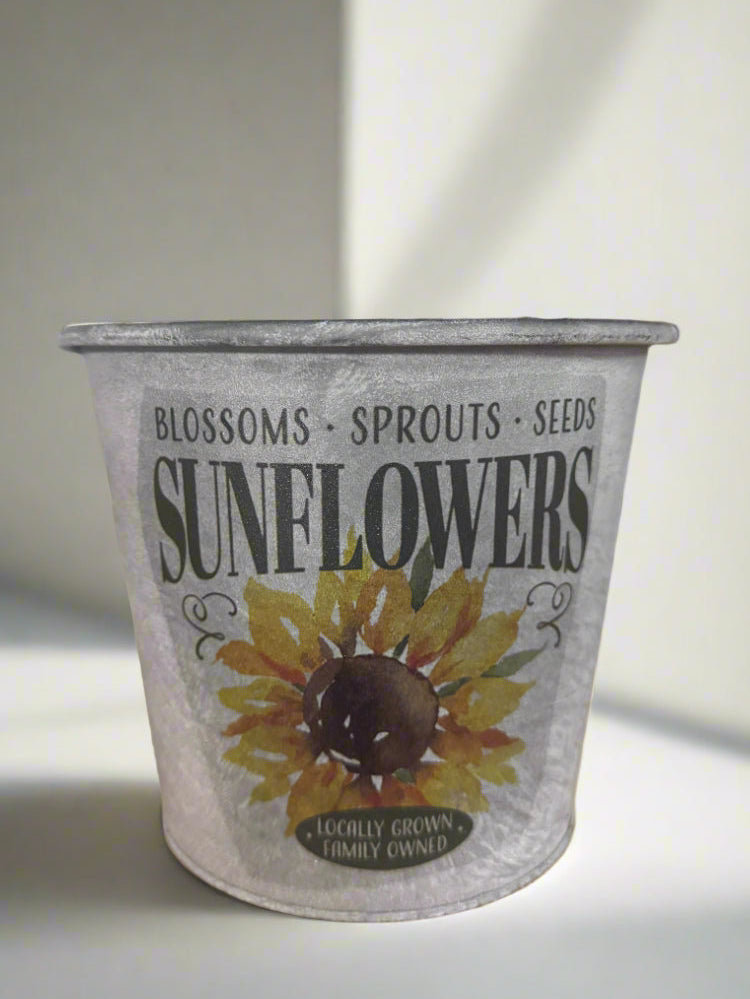 Cesta de regalo pequeña de girasoles - Regalo de otoño