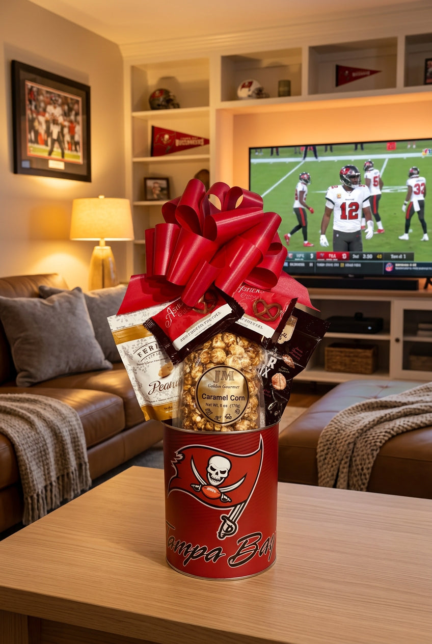 Tampa Bay Buccaneers Gift Tin Basket - Officially Licensed NFL from WinCraft