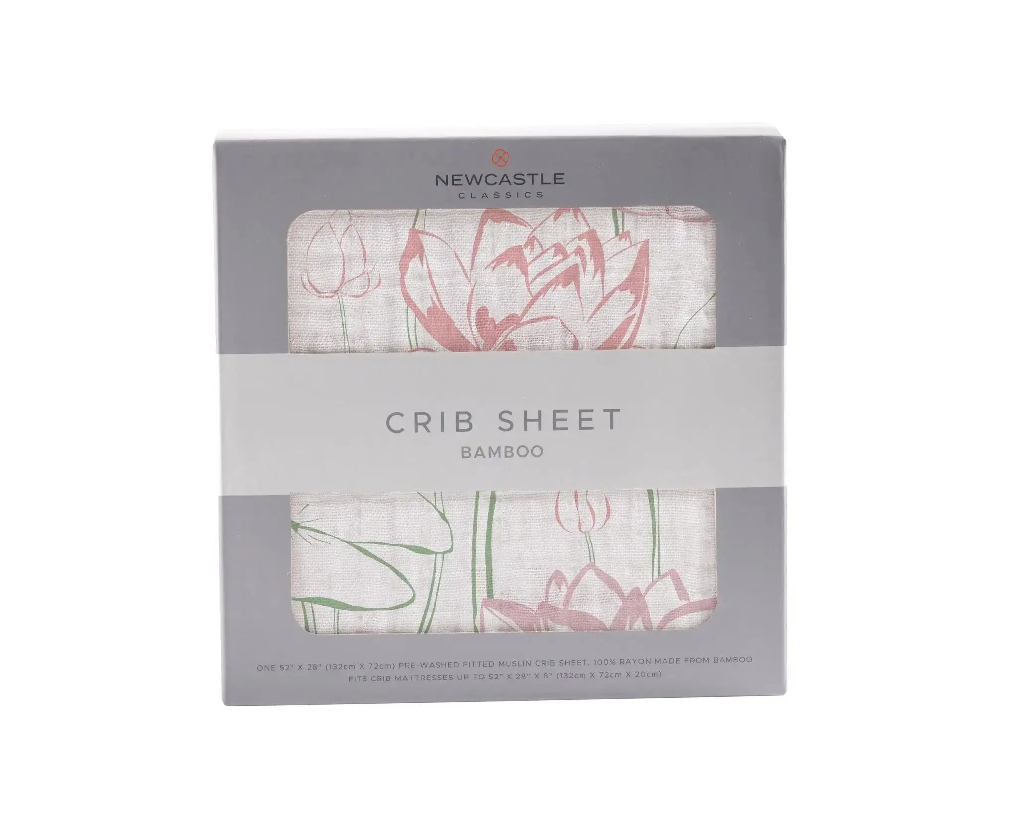 Water Lily Bamboo Muslin Crib Sheet – Baby Shower Gift Newcastle Classics