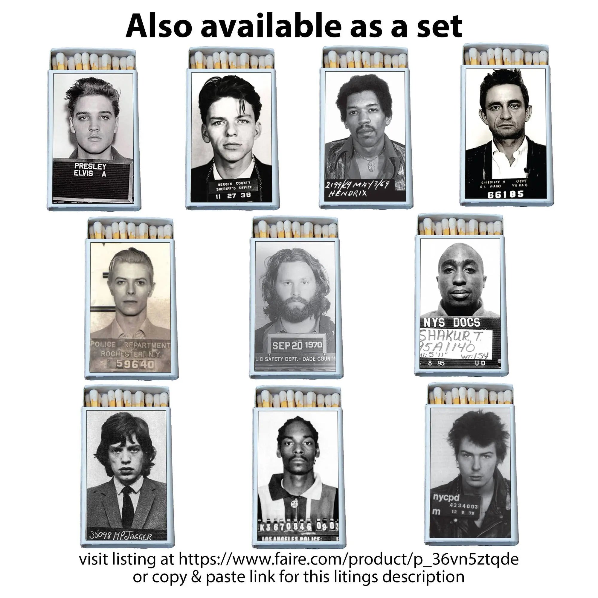 Ozzy Osbourne Mugshot Matchbox - Premium Candle & Incense Matches