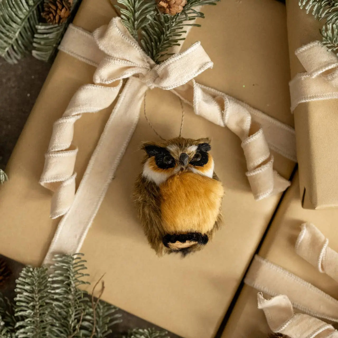 Great Horned Owl Ornament - 3D Woodland Christmas Decor