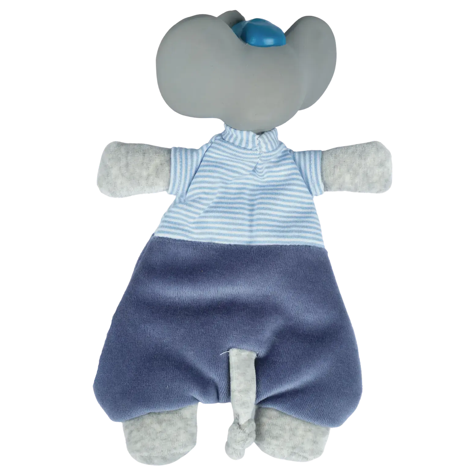 Tikiri Toys LLC - Alvin el Elefante de Peluche de Terciopelo con Mordedor de Goma Natural