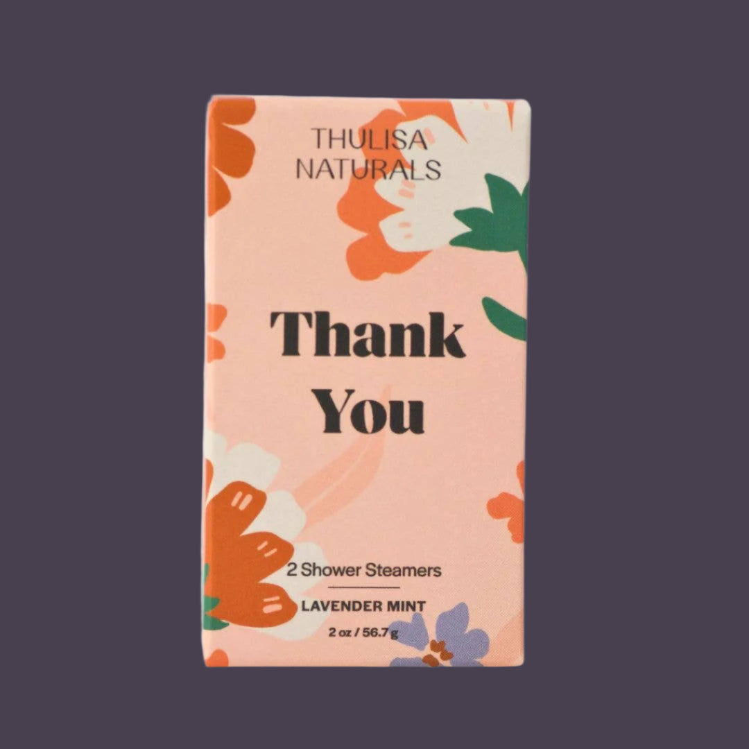 Lavender Mint Shower Steamers - Thank You Gift Box 2-Pack with Essential Oils