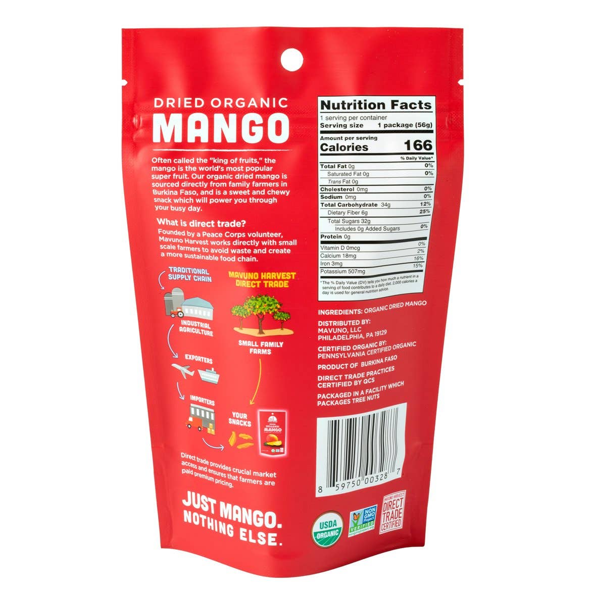 Righteous Felon Craft Jerky - Mavuno Organic Dried Mango 2oz