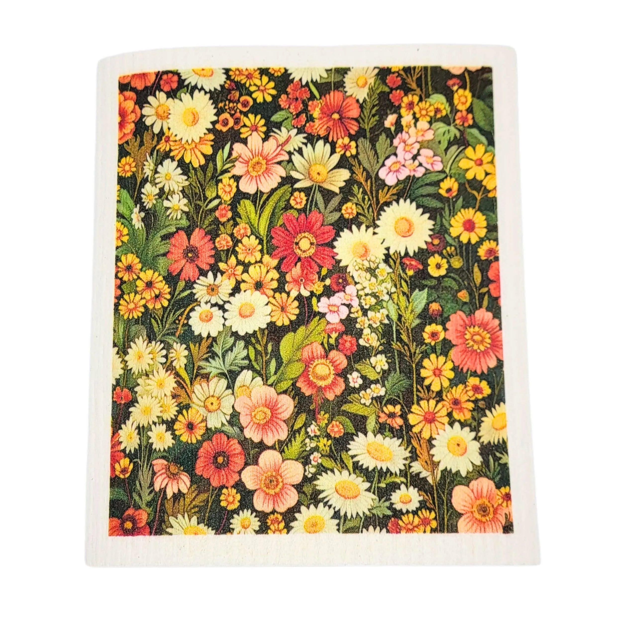 Summer Wildflower Pasture Swedish Dishcloth - Eco-Friendly Reusable Sponge Cloth