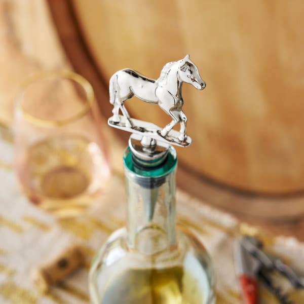 Twine - Chrome-Finished Pewter Kentucky Derby Racehorse Wine Stopper