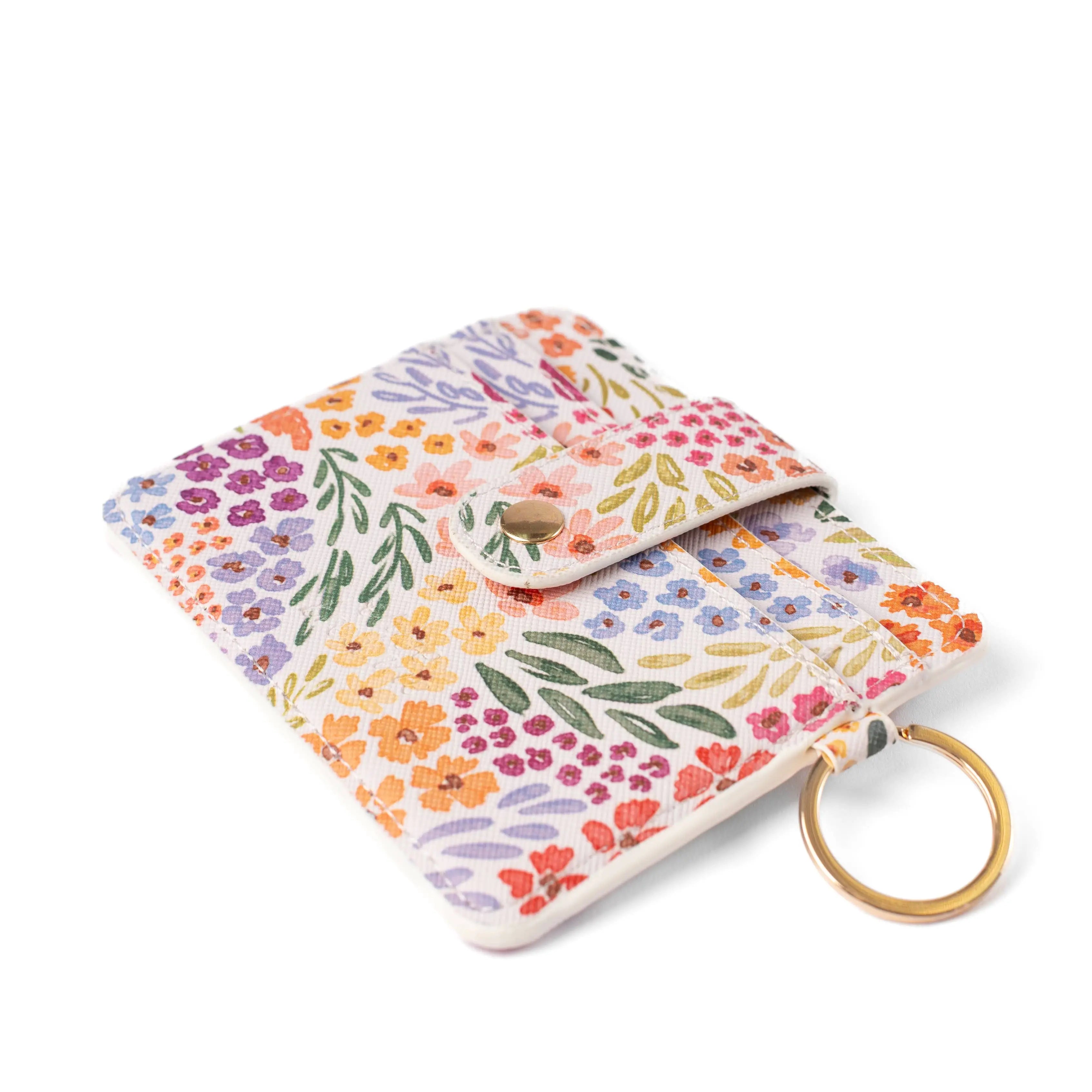 Countryside Blooms Card Wallet - RFID Blocking Vegan Leather