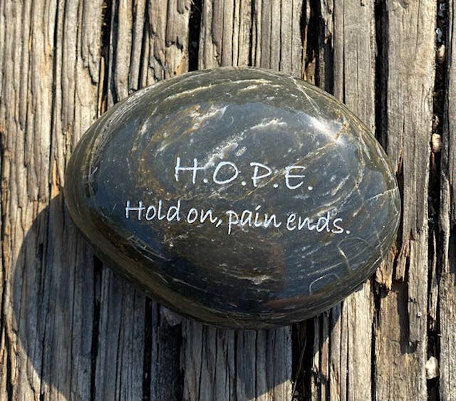 Inspirational River Rock Word Stones - One Day At A Time