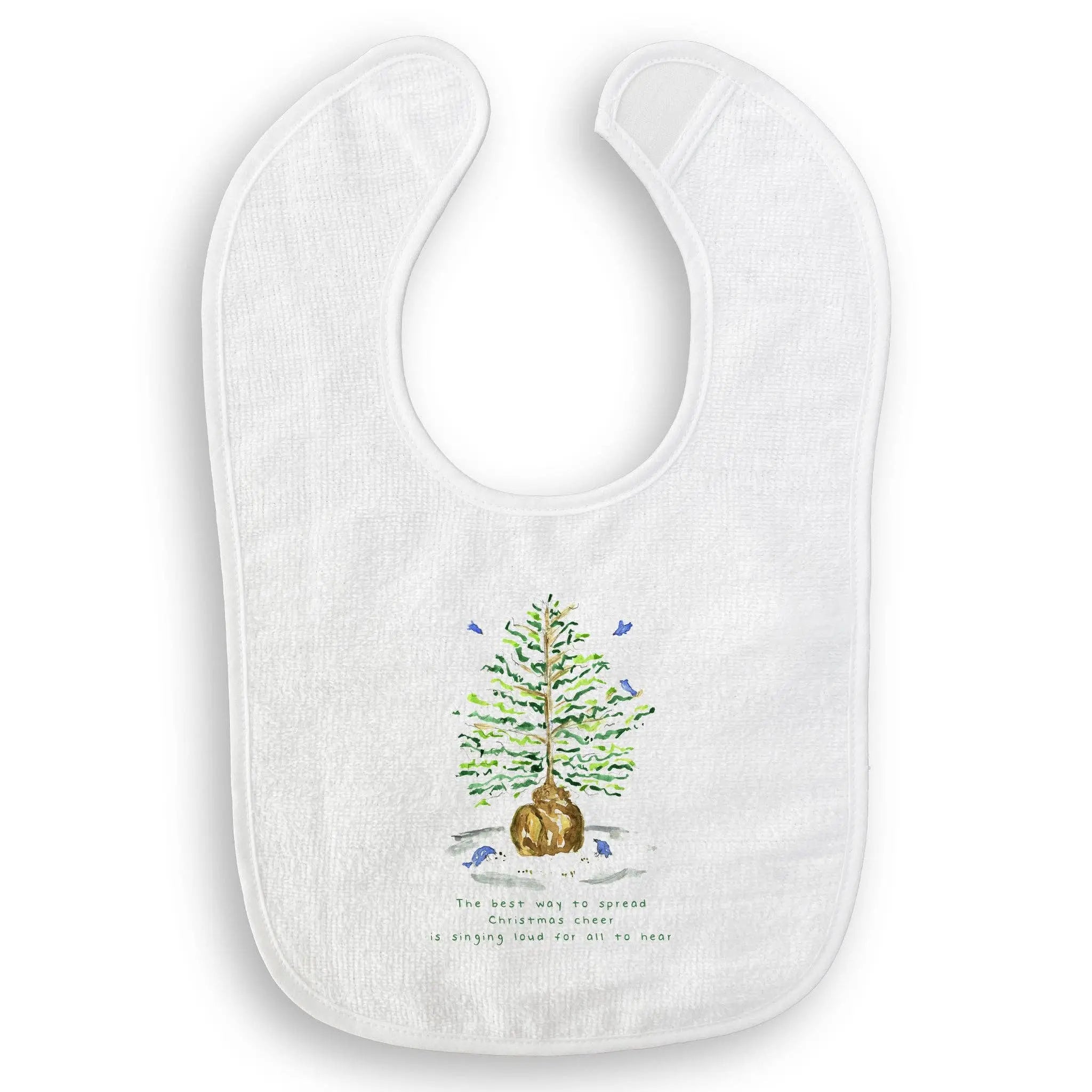 Christmas Tree with Birds Kitchen Towel - Festive Holiday Decor - French Graffiti