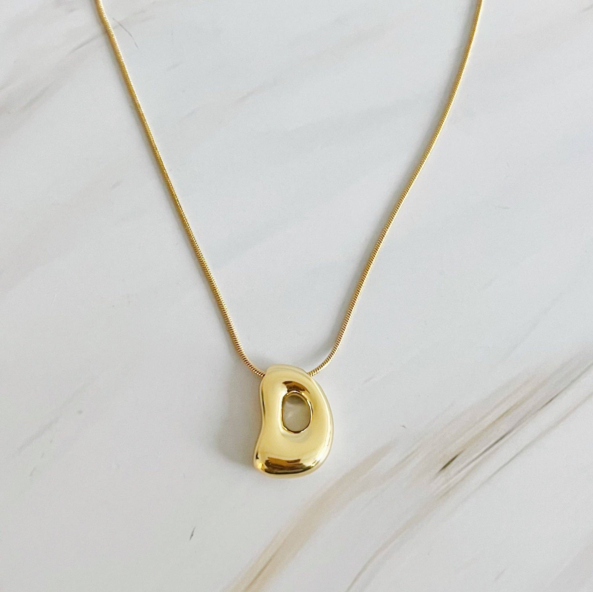 Ellison+Young - Balloon Letter Initial Necklace: K