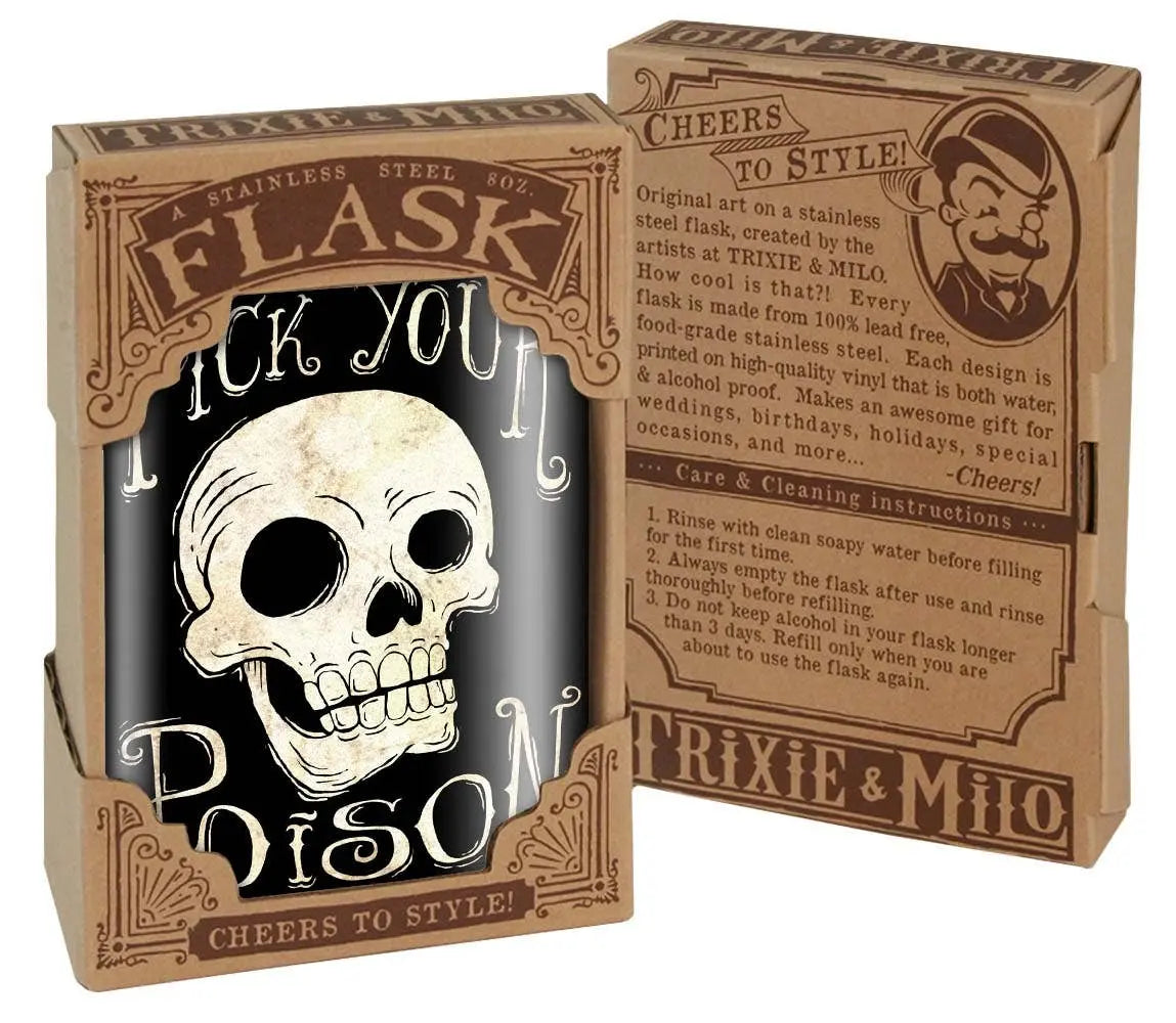 Trixie & Milo - Pick Your Poison Halloween Flask - Clearance