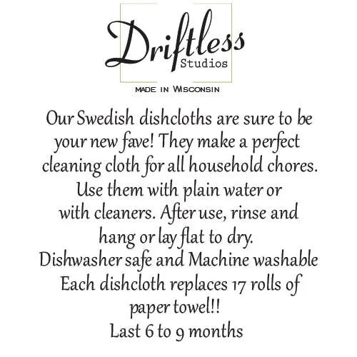 No Rain No Flowers Swedish Dishcloth - Spring Garden Decor by Driftless Studios