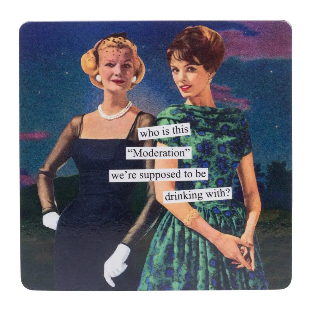 Moderation Fridge Magnet 3 3/8" - Anne Taintor Retro Humor - Made in USA