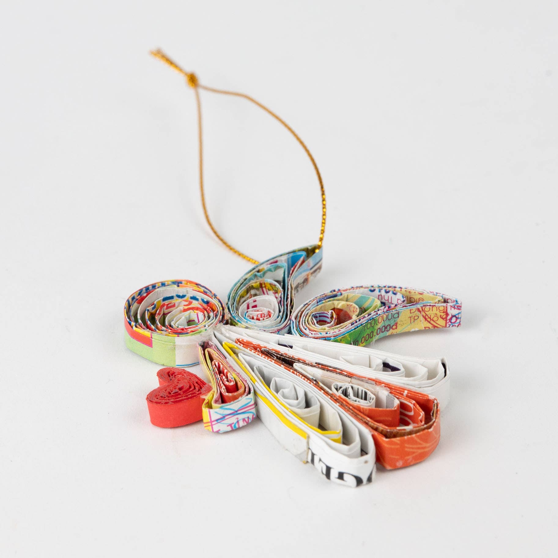 Ten Thousand Villages - Angel Heart Quilled Ornament