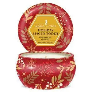 Holiday Spiced Toddy 4oz Candle Tin - Blood Orange & Mulled Spice - Clearance