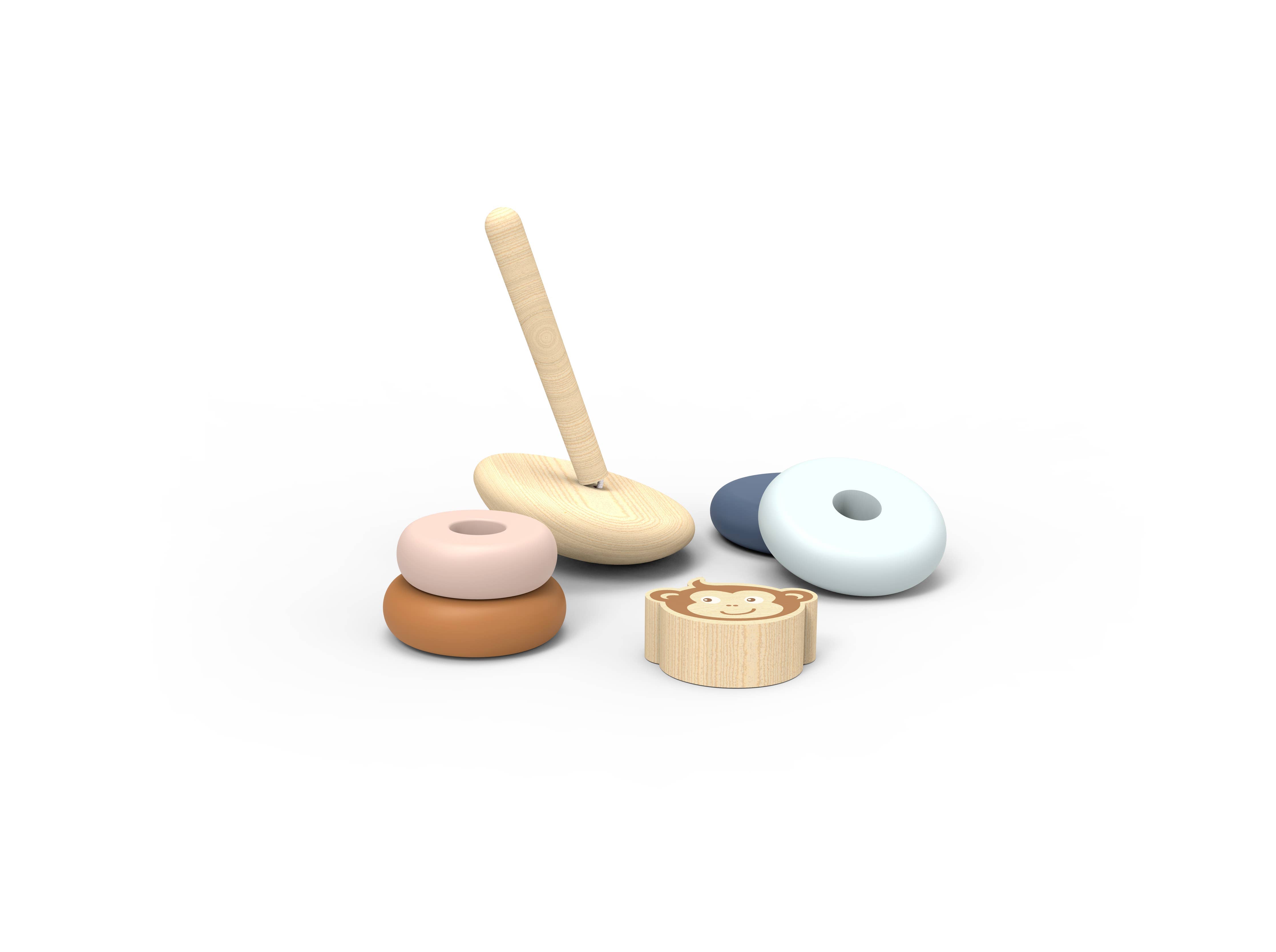 Roly Poly Stacker - Wooden Stacking Toy - Educational Gift - Ages 1-5 Years